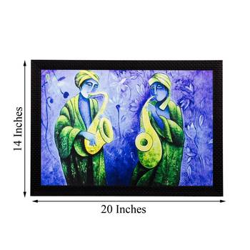 Man playing Trumpet Matt Textured UV Art Painting 3