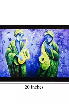 Man playing Trumpet Matt Textured UV Art Painting