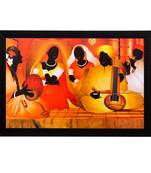 Musicians Playing Instruments Matt Textured UV Art Painting