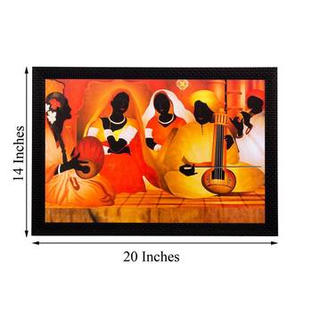 Musicians Playing Instruments Matt Textured UV Art Painting 3