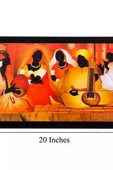 Musicians Playing Instruments Matt Textured UV Art Painting