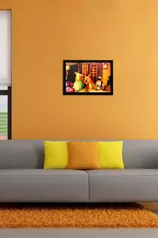 Dancing Village Women Matt Textured UV Art Painting