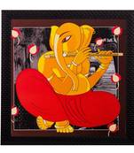 Lord Ganesha Matt Textured UV Art Painting