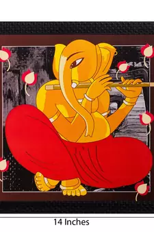 Lord Ganesha Matt Textured UV Art Painting