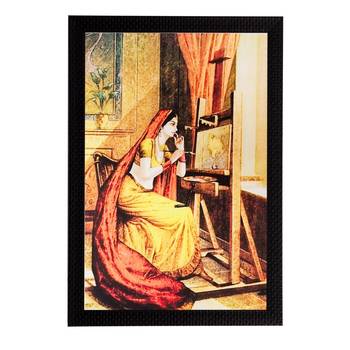 Women Doing Painting Matt Textured UV Art Painting 1