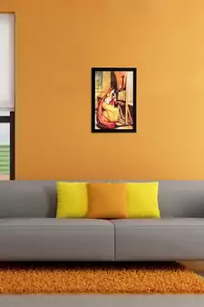 Women Doing Painting Matt Textured UV Art Painting