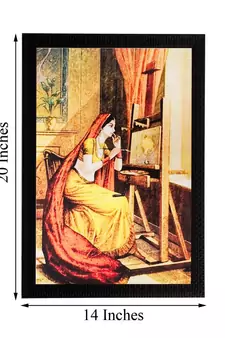 Women Doing Painting Matt Textured UV Art Painting