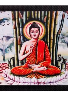 Meditating Buddha Matt Textured UV Art Painting