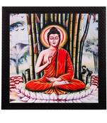 Meditating Buddha Matt Textured UV Art Painting