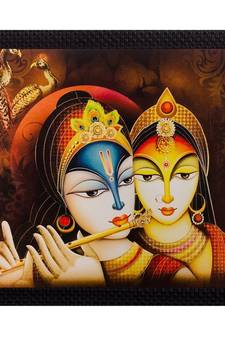 Radha Krishna Matt Textured UV Art Painting