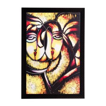 Abstract Faces Matt Textured UV Art Painting 1