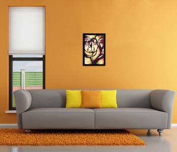 Abstract Faces Matt Textured UV Art Painting 2