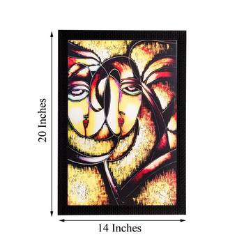 Abstract Faces Matt Textured UV Art Painting 3