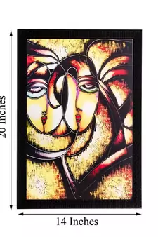 Abstract Faces Matt Textured UV Art Painting