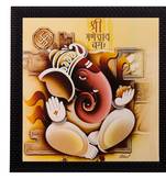 Lord Ganesha Matt Textured UV Art Painting