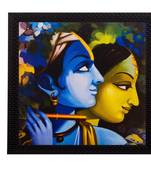Radha Krishna Satin Matt Texture UV Art Painting
