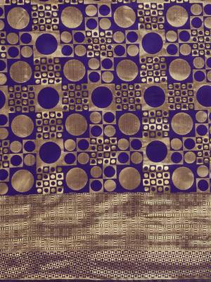 Voilet woven art silk saree with blouse 4