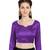 Purple Art Silk Readymade Party Saree Blouse