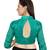 Teal Art Silk Readymade Partywear Saree Blouse