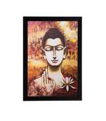 Meditating Buddha Matt Textured UV Art Painting