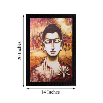Meditating Buddha Matt Textured UV Art Painting 3