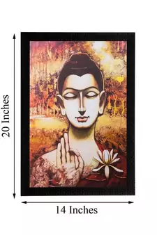 Meditating Buddha Matt Textured UV Art Painting