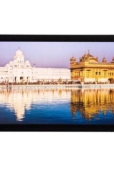 Beautiful Golden Temple Matt Textured UV Art Painting