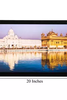 Beautiful Golden Temple Matt Textured UV Art Painting