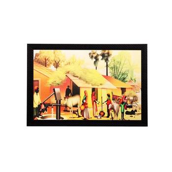 Village View Matt Textured UV Art Painting 1