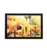 Village View Matt Textured UV Art Painting