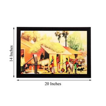 Village View Matt Textured UV Art Painting 3