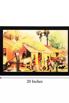 Village View Matt Textured UV Art Painting