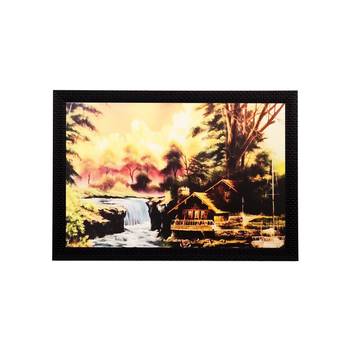Village Scenery Matt Textured UV Art Painting 1