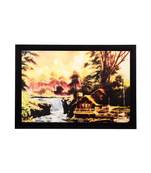 Village Scenery Matt Textured UV Art Painting