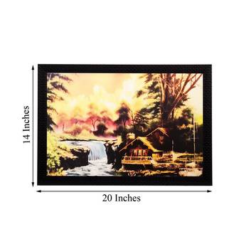 Village Scenery Matt Textured UV Art Painting 3