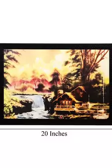 Village Scenery Matt Textured UV Art Painting
