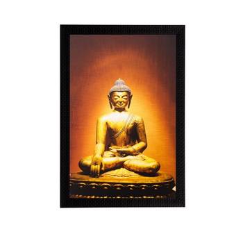 Meditating Golden Buddha Matt Textured UV Art Painting 1