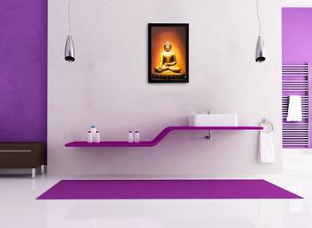 Meditating Golden Buddha Matt Textured UV Art Painting 2