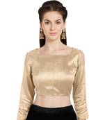 Beige Art Silk Readymade PartywearSaree Blouse