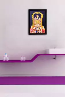 Lord Balaji Matt Textured UV Art Painting