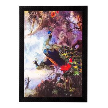 Beautiful Peococks Matt Textured UV Art Painting 1