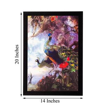 Beautiful Peococks Matt Textured UV Art Painting 3
