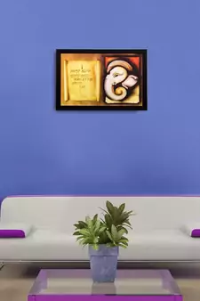 Lord Ganesha Matt Textured UV Art Painting