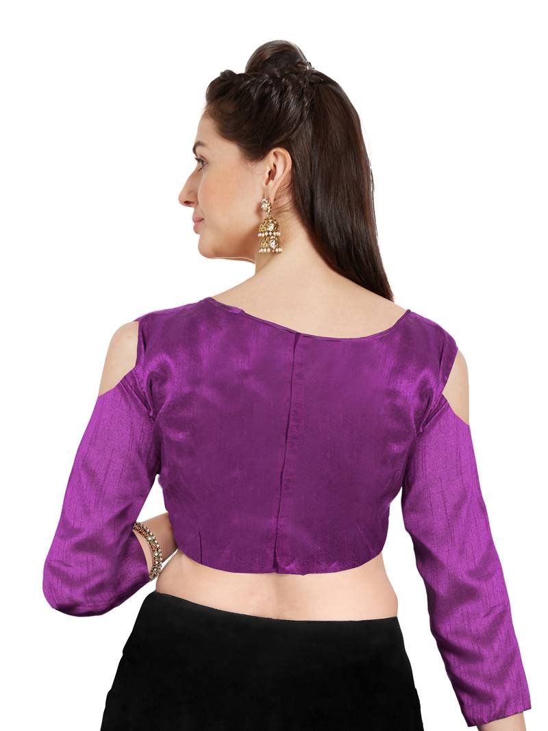 Wine Art Silk Readymade PartywearSaree Blouse Mirchi Fashion 3055993