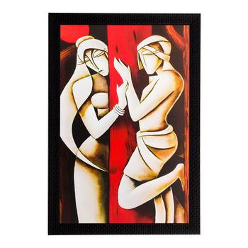Abstract Love Couple Matt Textured UV Art Painting 1