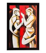 Abstract Love Couple Matt Textured UV Art Painting