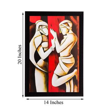 Abstract Love Couple Matt Textured UV Art Painting 3