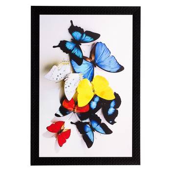 Colorful Butterflies Matt Textured UV Art Painting 1
