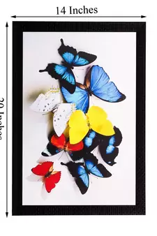 Colorful Butterflies Matt Textured UV Art Painting