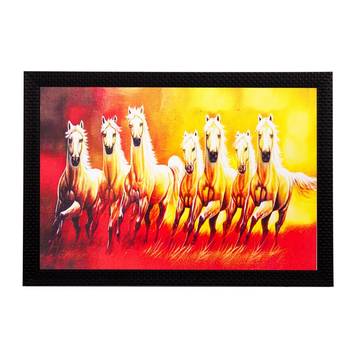 Running Lucky Horses Matt Textured UV Art Painting 1